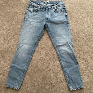 Zara Mens Light Wash Cropped Jean